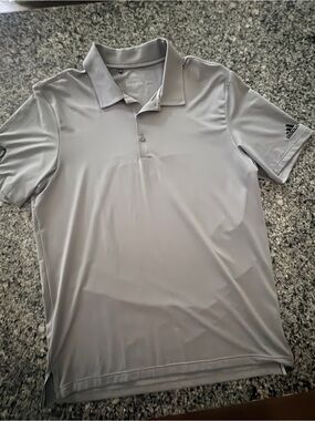 adidas Men's Gray Athletic Polo